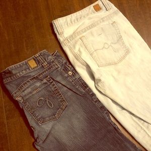 (2) pair vintage guess jeans
